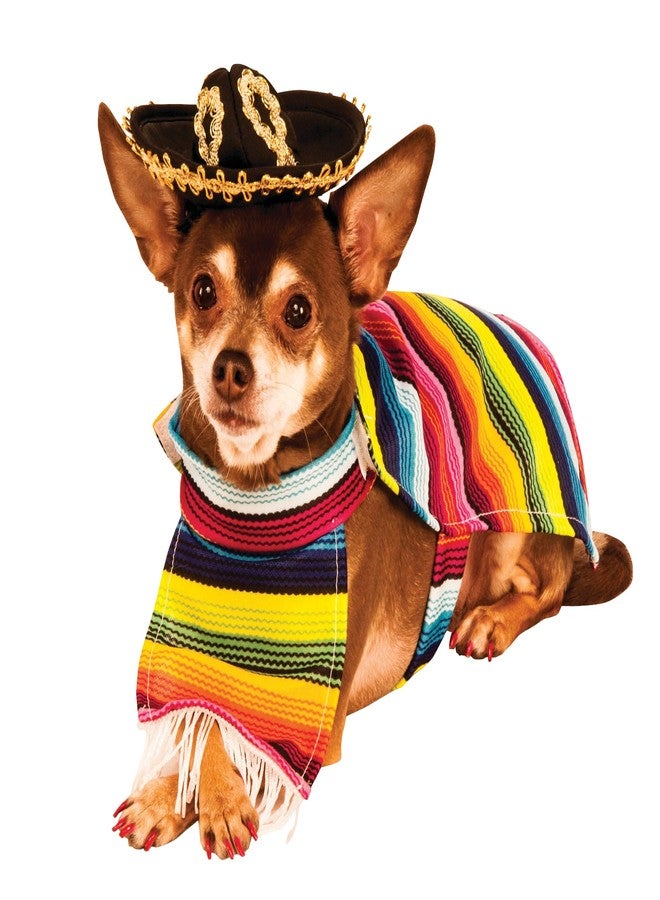 Rubies Serape and Hat Pet Costume Pet Costume for Dogs or Cats, Medium - Image 1
